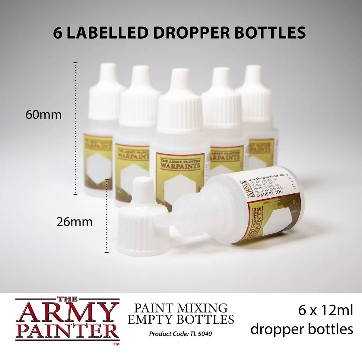 Army Painter - Paint Mixing Empty Bottles-103 Miniature Gaming-Brain Games OÜ