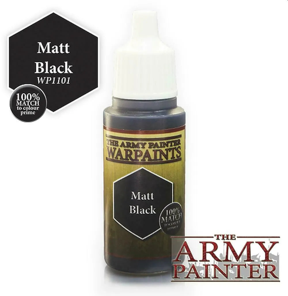 Army Painter Warpaint - Matt Black-103 Miniature Gaming-Brain Games OÜ