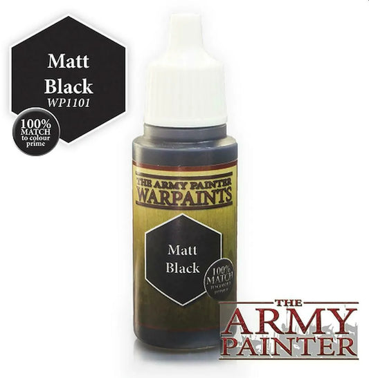 Army Painter Warpaint - Matt Black-103 Miniature Gaming-Brain Games OÜ