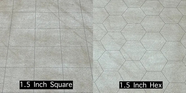 Battlemat 1,5" Squares & Hexes-001 Board / Card Games-Brain Games OÜ
