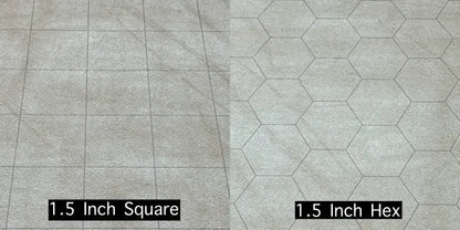 Battlemat 1,5" Squares & Hexes-001 Board / Card Games-Brain Games OÜ