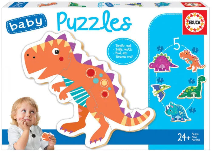 Beebipusle "Dinosaurused"-w008 WHSX Jigsaw Puzzles-Brain Games OÜ