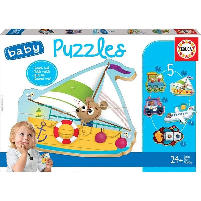 Beebipusle "Sõidukid II"-w008 WHSX Jigsaw Puzzles-Brain Games OÜ