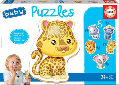 Beebipusle "Wild animals"-w008 WHSX Jigsaw Puzzles-Brain Games OÜ