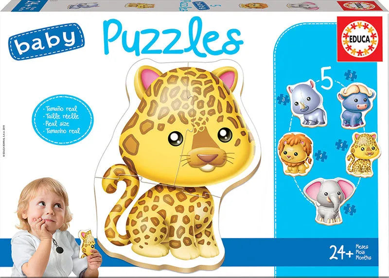 Beebipusle "Wild animals"-w008 WHSX Jigsaw Puzzles-Brain Games OÜ