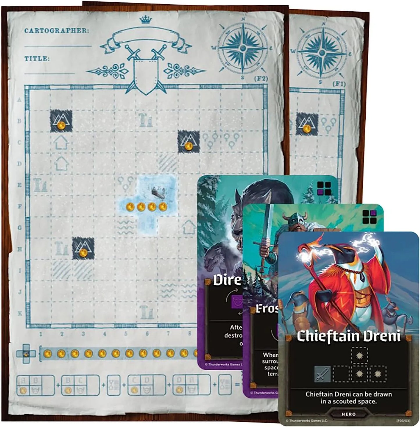 Cartographers Map Pack 4: Frozen Expanse - Realm of Frost Giants-001 Board / Card Games-Brain Games OÜ