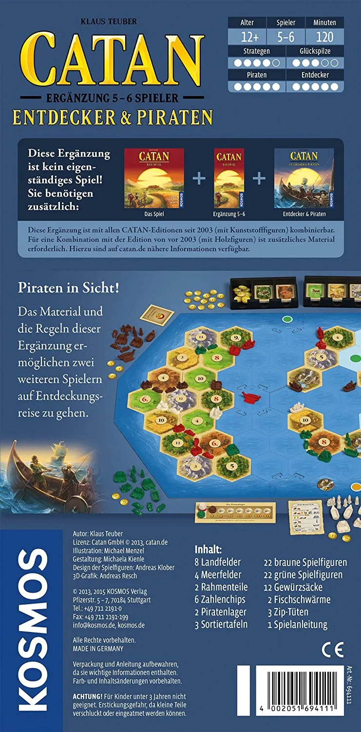 CATAN: Explorers & Pirates 5-6-101 Board / Card Games-Brain Games OÜ