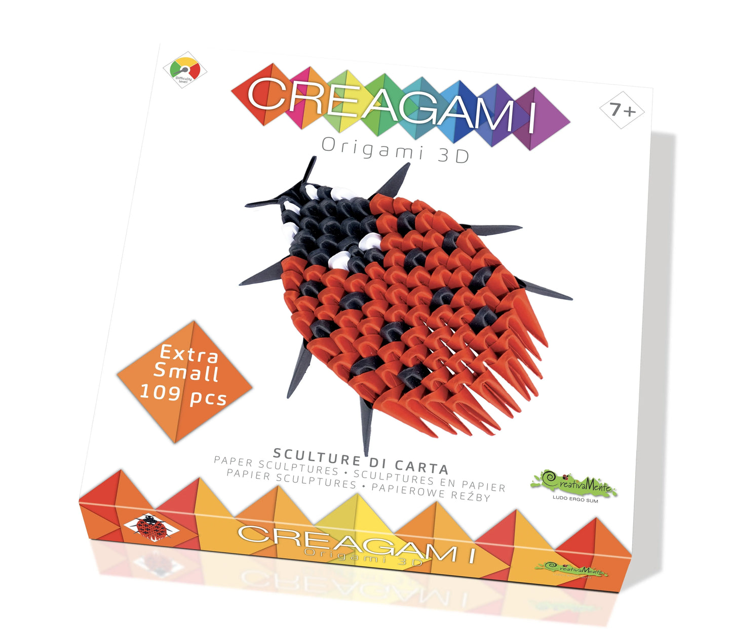 Creagami "Ladybug" origami komplekt (mini)-w111 WHS Creativity & Brain Teasers-Brain Games OÜ