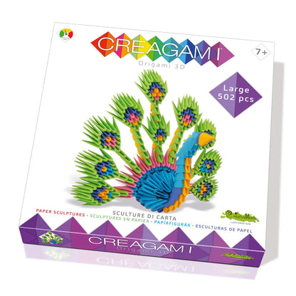 Creagami "Peacock" origami komplekt (suur)-w111 WHS Creativity & Brain Teasers-Brain Games OÜ