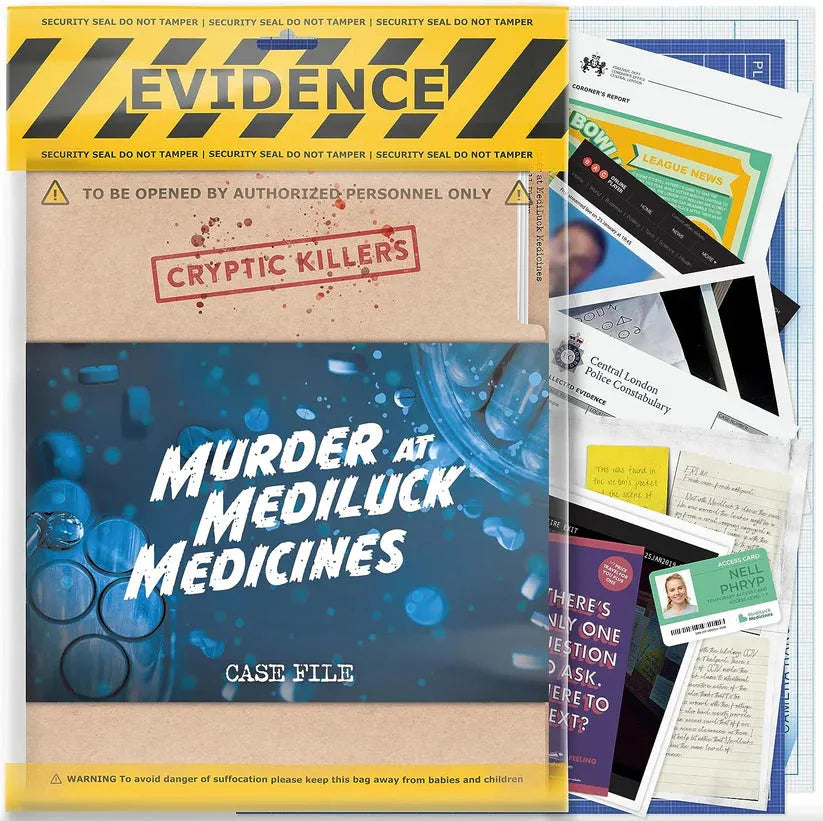Cryptic Killers: Murder at MediLuck Medicines-101 Board / Card Games-Brain Games OÜ