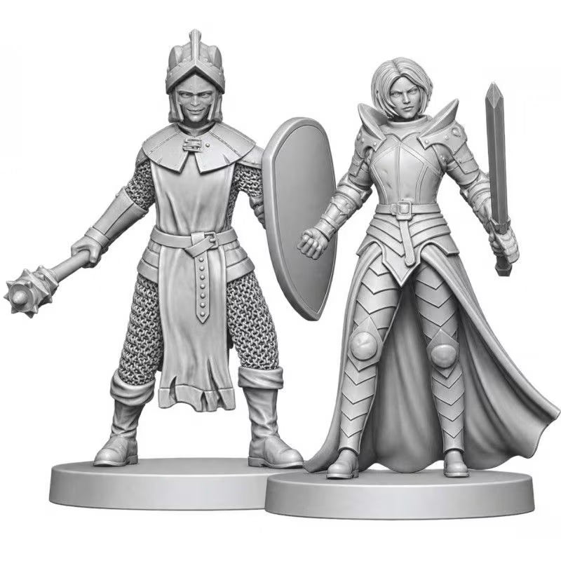 D&D Nolzur's Marvelous Miniatures: Black Gauntlet & Zhentilar Paladin of Bane