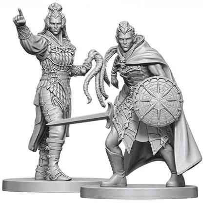 D&D Nolzur's Marvelous Miniatures: Drow Elite Warrior & Drow Priestess of Lolth