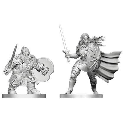 D&D Nolzur's Marvelous Miniatures: Dwarf Fighter & Orc Paladin
