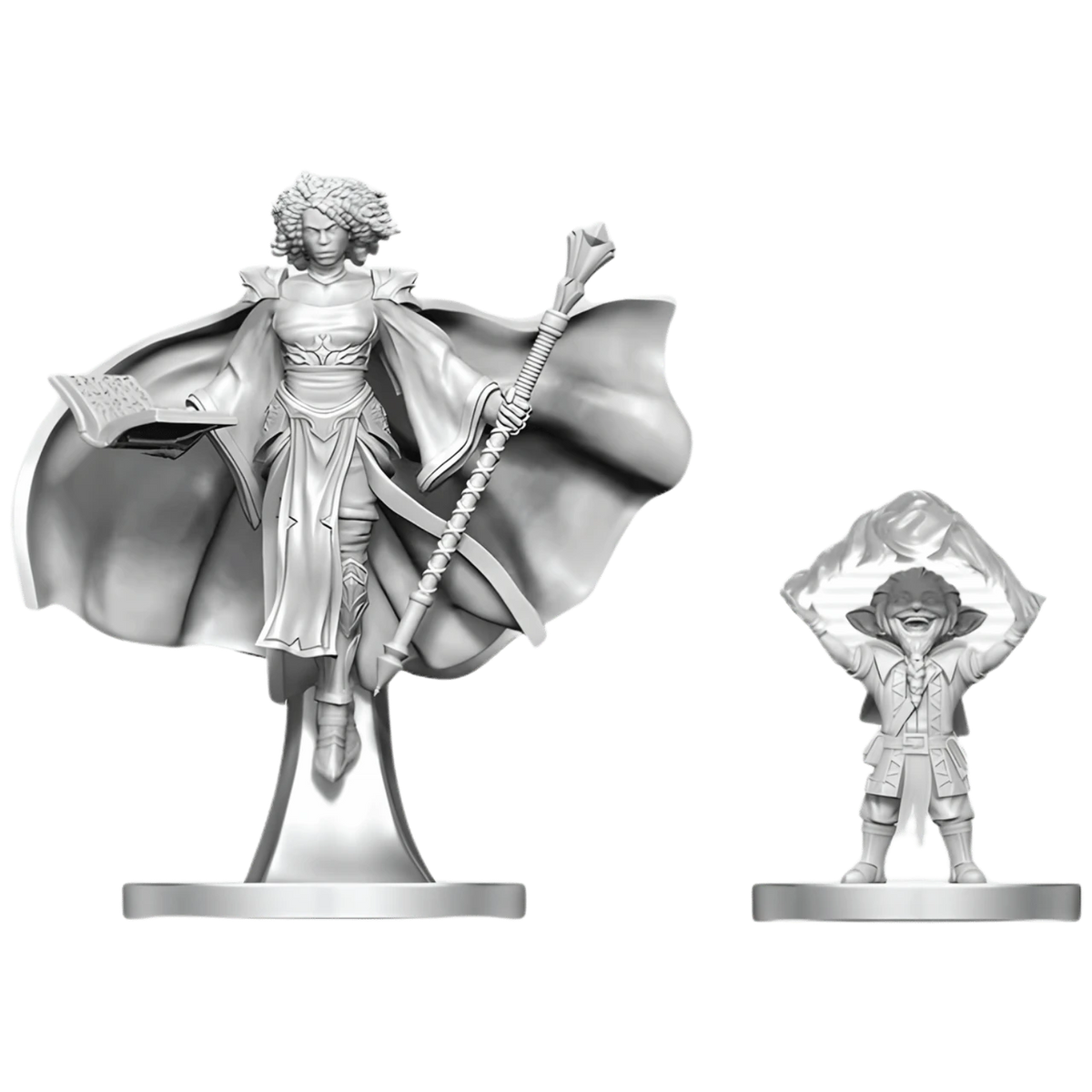 D&D Nolzur's Marvelous Miniatures: Gnome Warlock & Aasimar Wizard