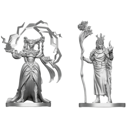 D&D Nolzur's Marvelous Miniatures: Human Druid & Elf Sorcerer