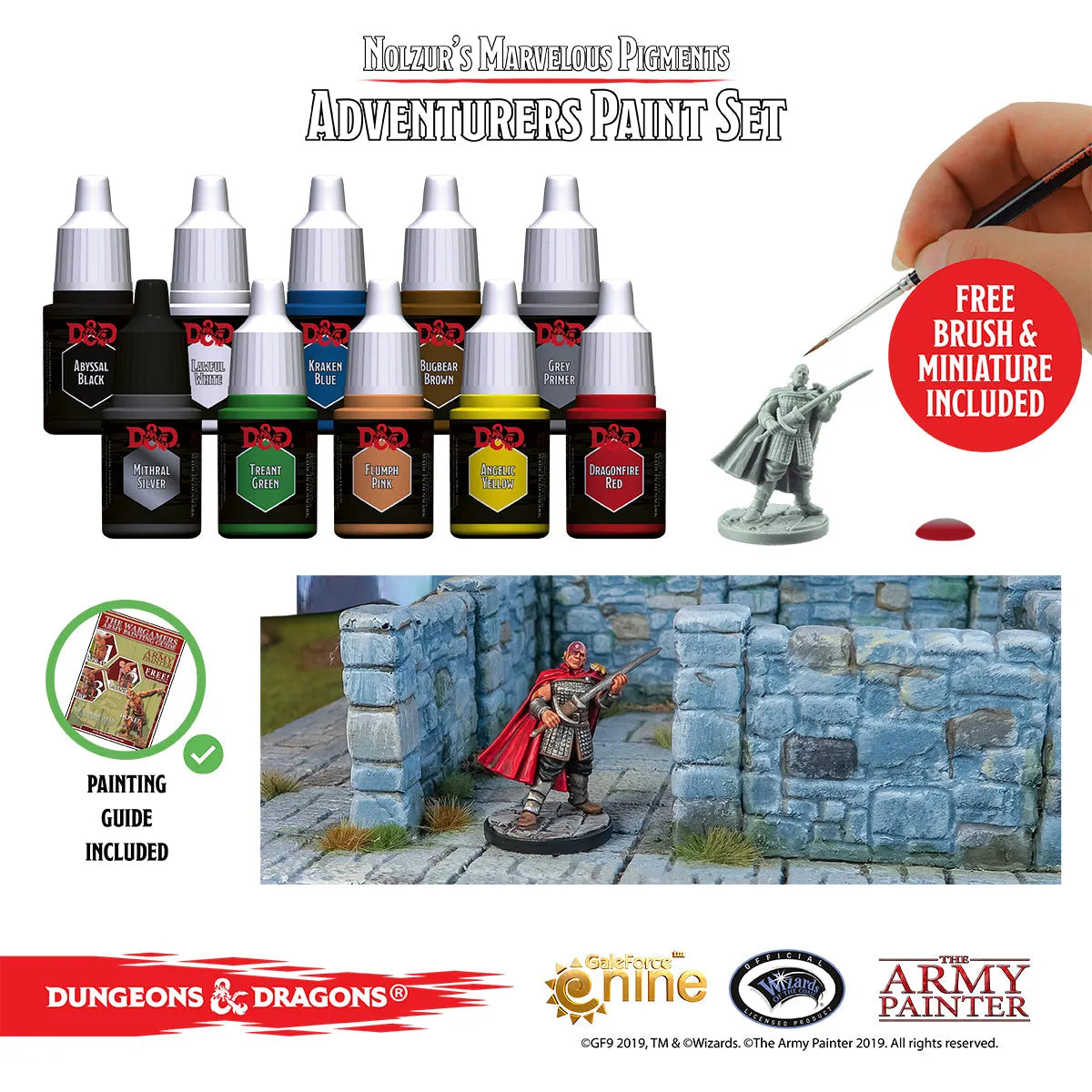 D&D Adventurers Paint Set-103 Miniature Gaming-Brain Games OÜ