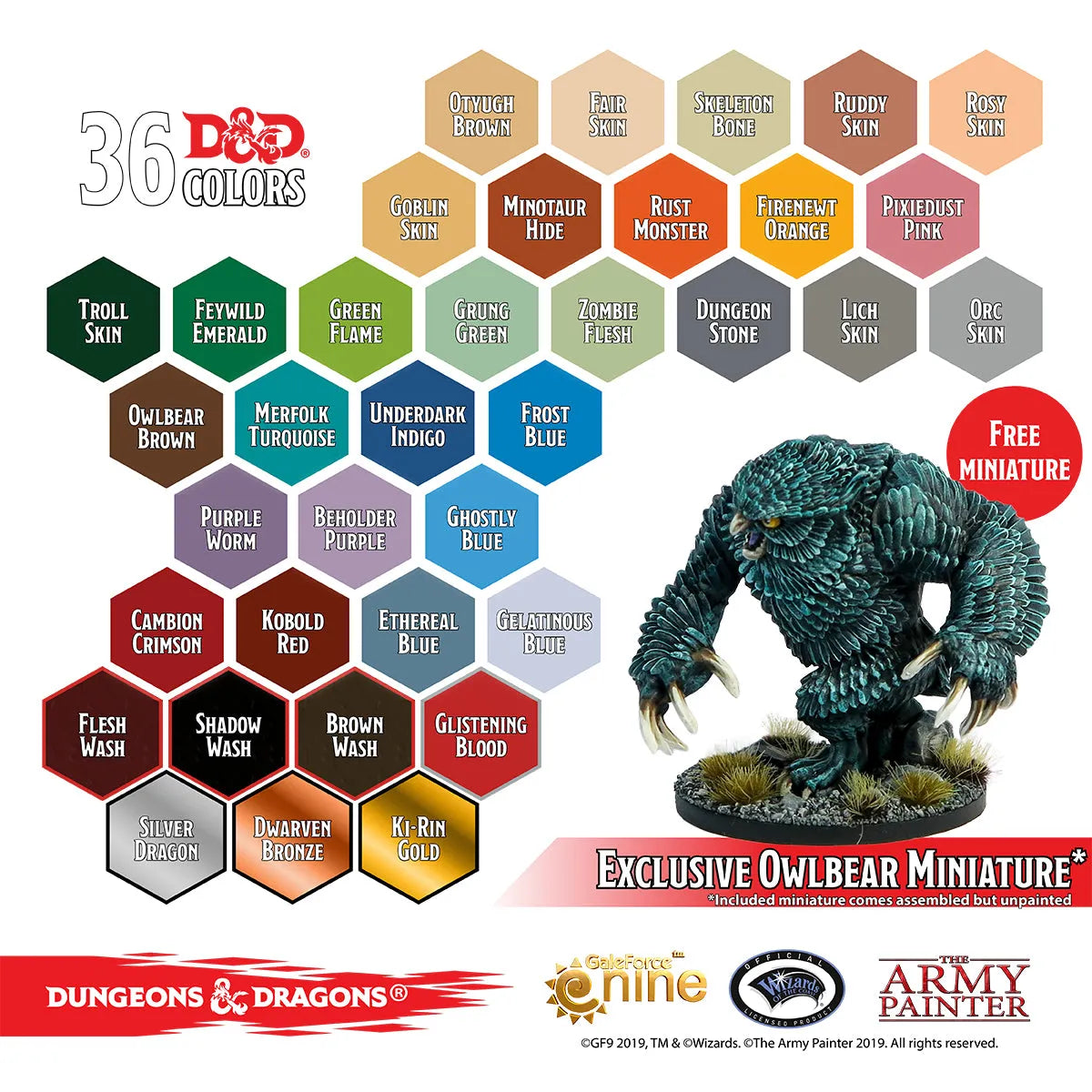 D&D Monsters Paint Set-103 Miniature Gaming-Brain Games OÜ