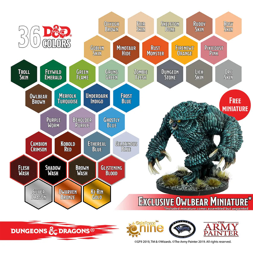 D&D Monsters Paint Set-103 Miniature Gaming-Brain Games OÜ