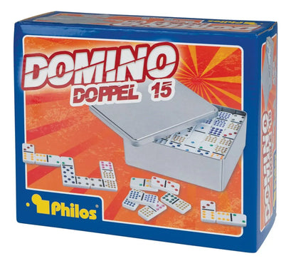 Doomino "Double 15" metall karbis-101 Board / Card Games-Brain Games OÜ