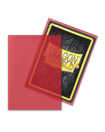 Dragon Shield Sleeves - Matte Clear Red-004 Accessories-Brain Games OÜ