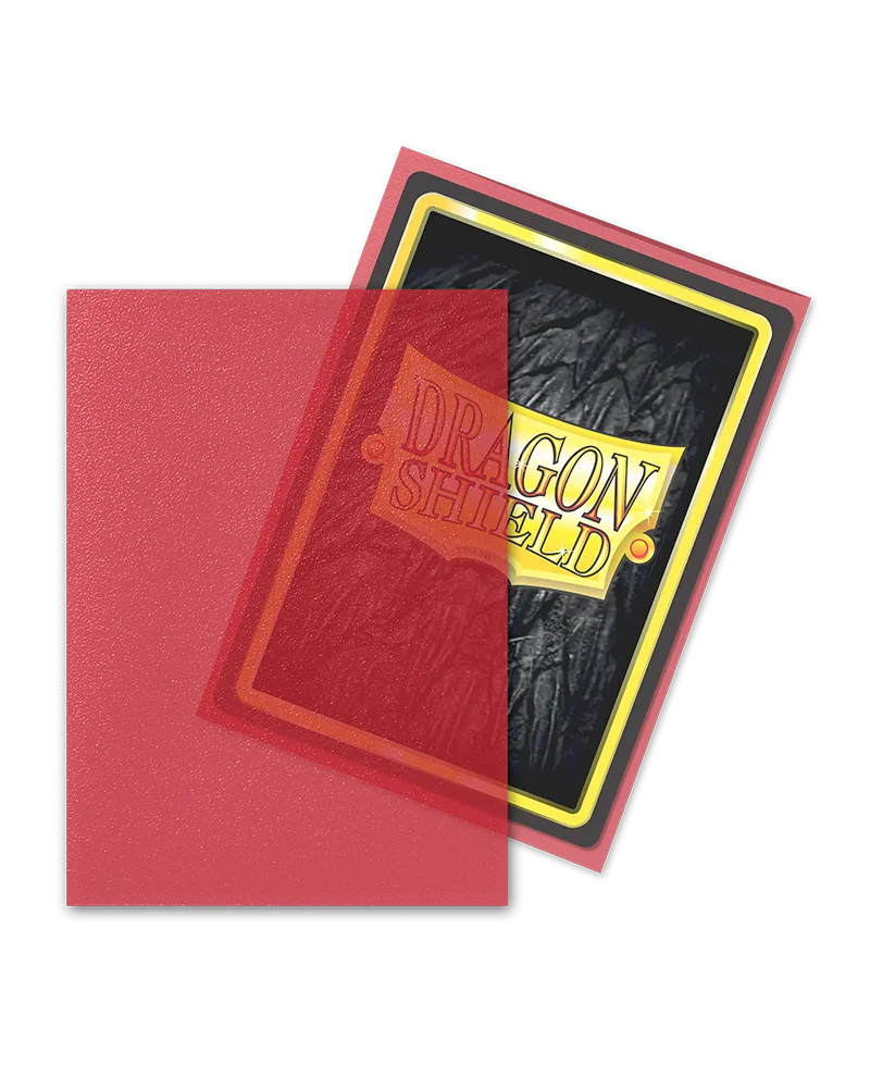 Dragon Shield Sleeves - Matte Clear Red-004 Accessories-Brain Games OÜ