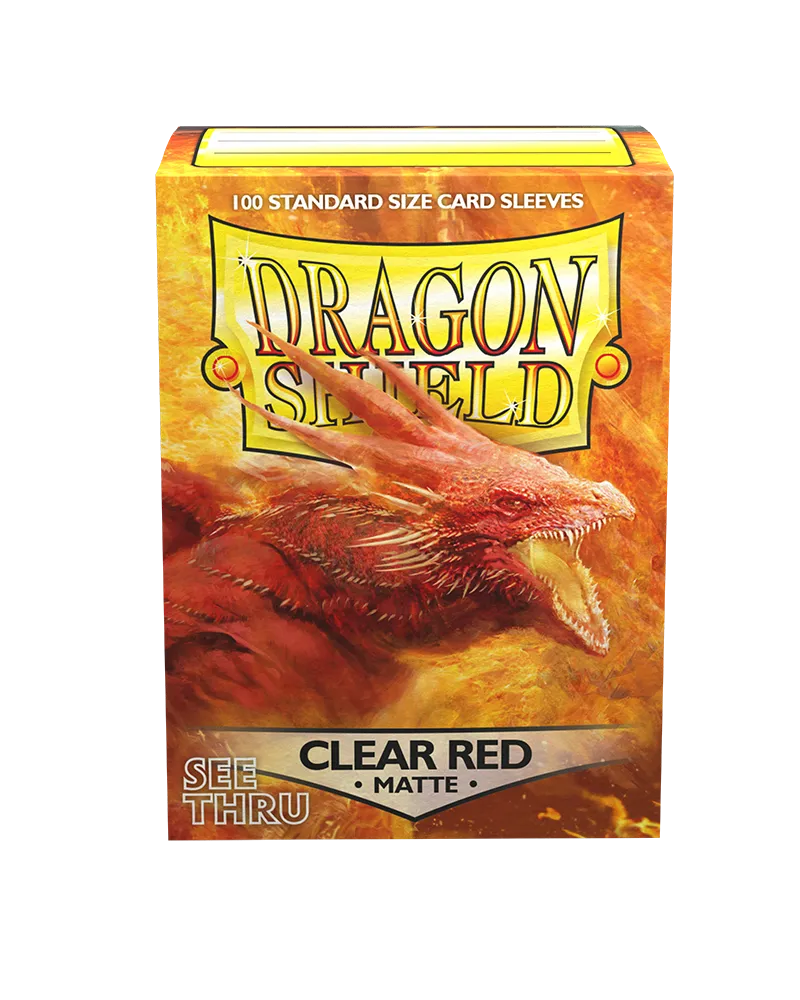 Dragon Shield Sleeves - Matte Clear Red-004 Accessories-Brain Games OÜ