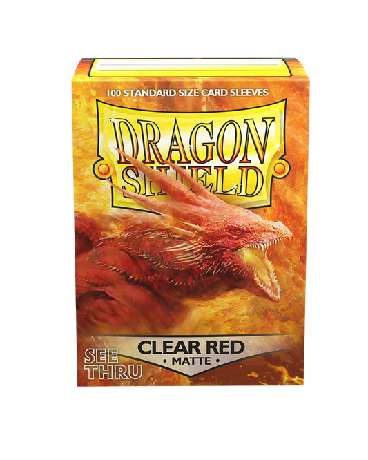 Dragon Shield Sleeves - Matte Clear Red-004 Accessories-Brain Games OÜ