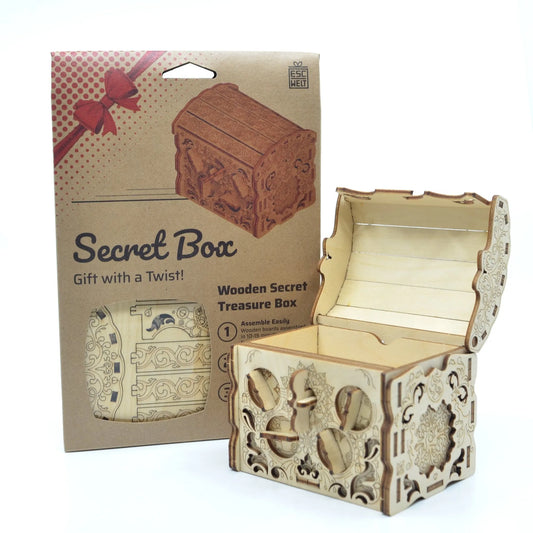 EscapeWelt: Wooden Secret Box "Treasure"-111 Creativity & Brain Teasers-Brain Games OÜ