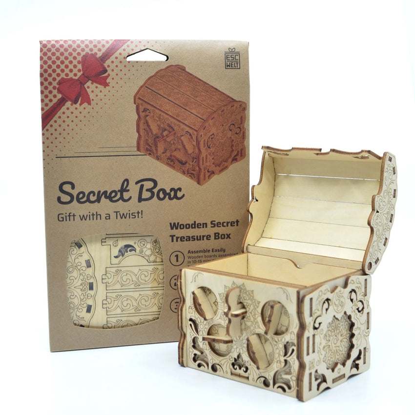 EscapeWelt: Wooden Secret Box "Treasure"-111 Creativity & Brain Teasers-Brain Games OÜ