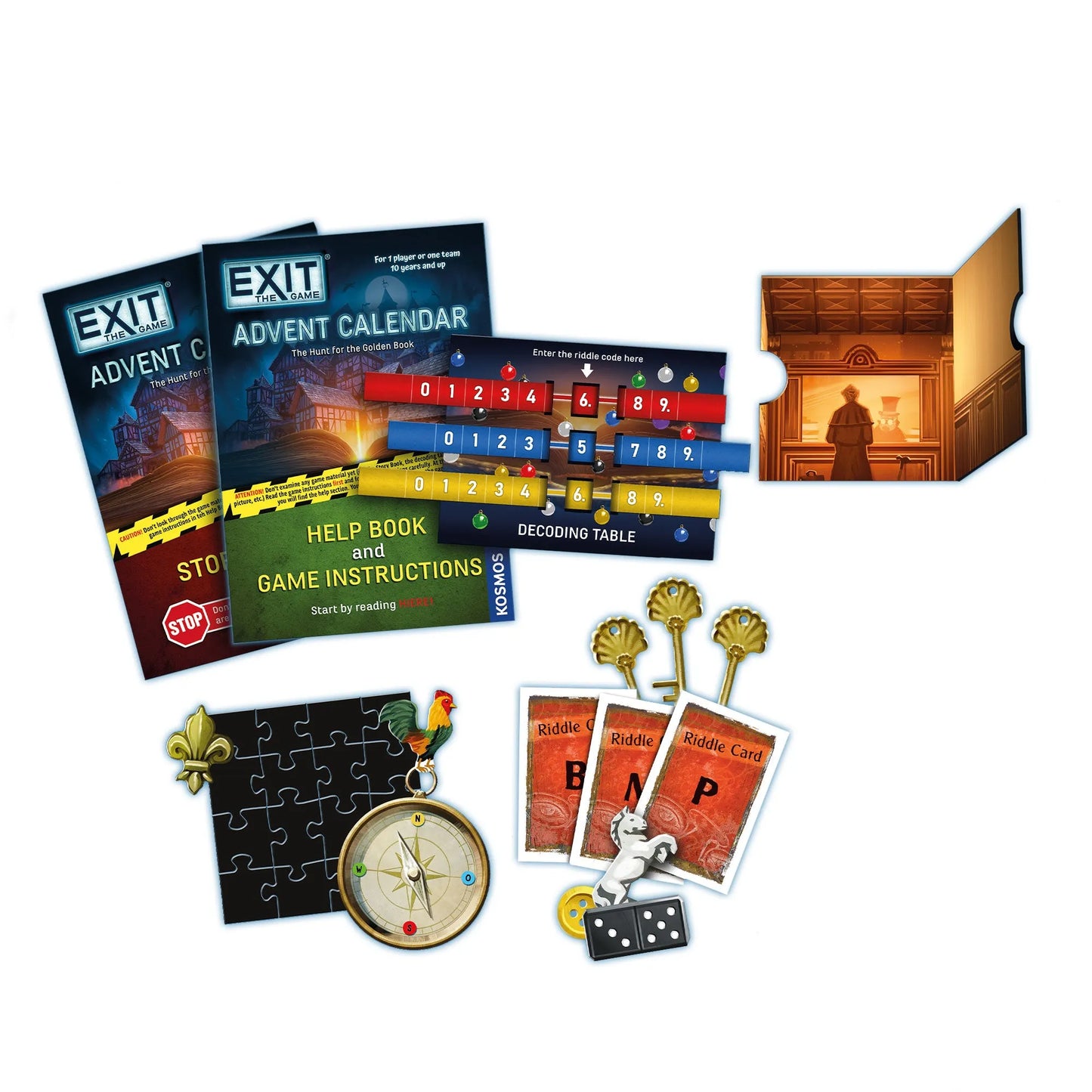 EXIT: Advent Calendar - The Hunt for the Golden Book-w001 WHSX Board / Card Games-Brain Games OÜ