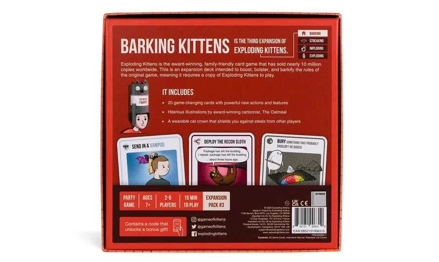 Exploding Kittens: Barking Kittens-w001 WHSX Board / Card Games-Brain Games OÜ