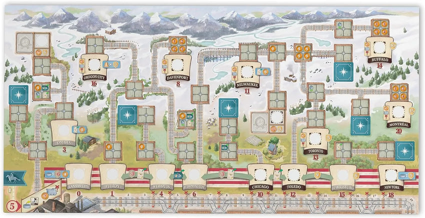 Great Western Trail: Rails to the North (Second Edition)-001 Board / Card Games-Brain Games OÜ