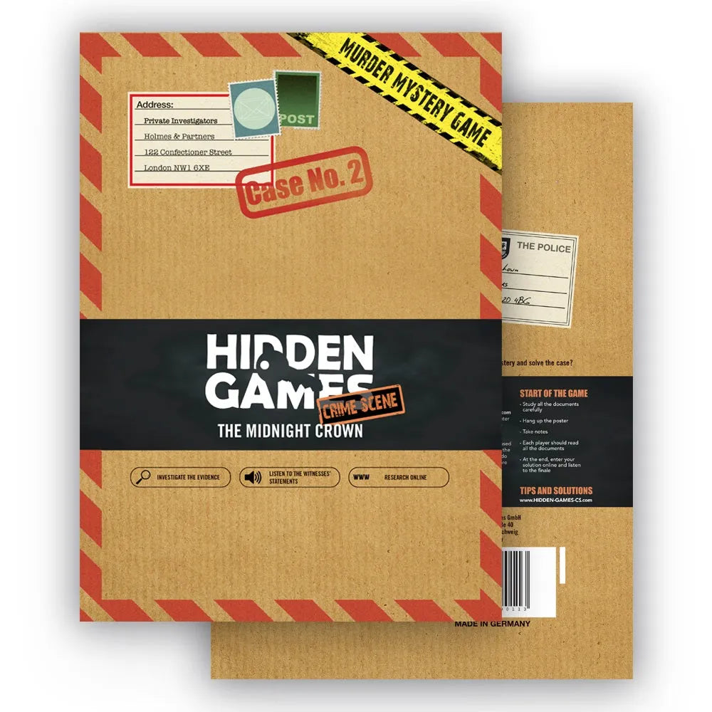 Hidden Games Crime Scene - Case No. 2 - The Midnight Crown (ümbrik)-101 Board / Card Games-Brain Games OÜ