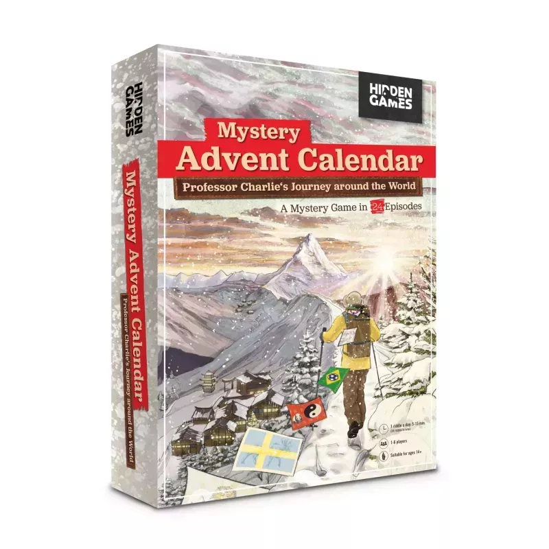 Hidden Games Mystery Advent Calendar - Professor Charlie's Journey around the World-101 Board / Card Games-Brain Games OÜ