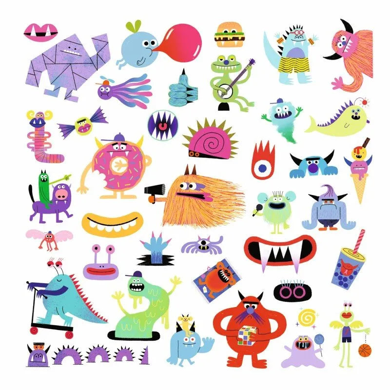Kleebised "Monsters"-010 Toys-Brain Games OÜ