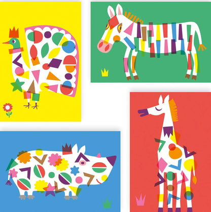 Kleebiste kollaaž "Large animals"-Lastemängud-Brain Games OÜ