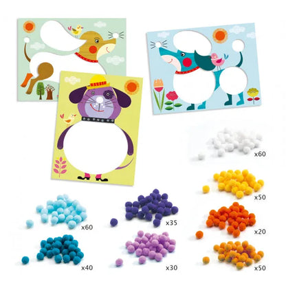 Kollaaž "Pompons - Dogs to stroke"-Lastemängud-Brain Games OÜ