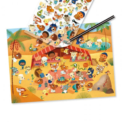 Kollaaži kleebised "Savannah, desert, and North Pole"-010 Toys-Brain Games OÜ