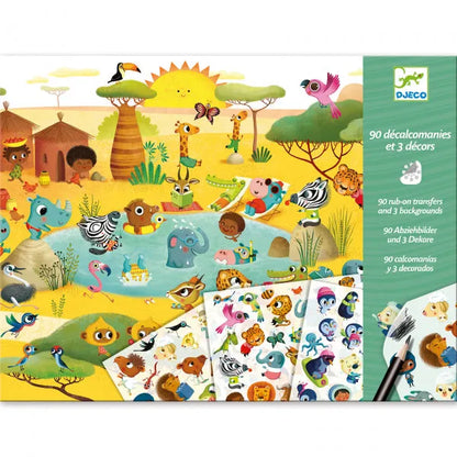 Kollaaži kleebised "Savannah, desert, and North Pole"-010 Toys-Brain Games OÜ