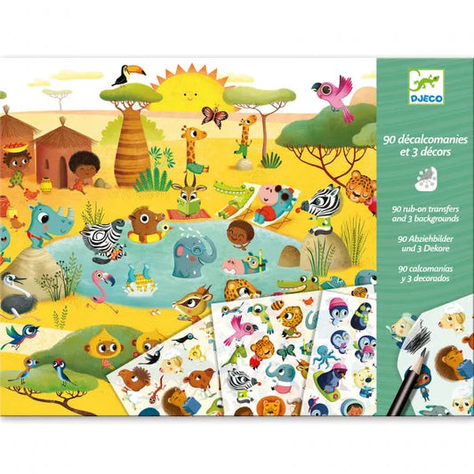Kollaaži kleebised "Savannah, desert, and North Pole"-010 Toys-Brain Games OÜ