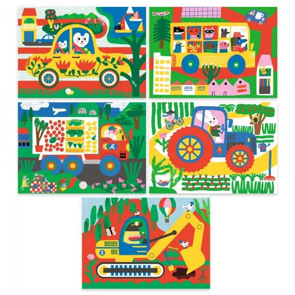 Kraapimispildid "Learning about vehicles"-010 Toys-Brain Games OÜ