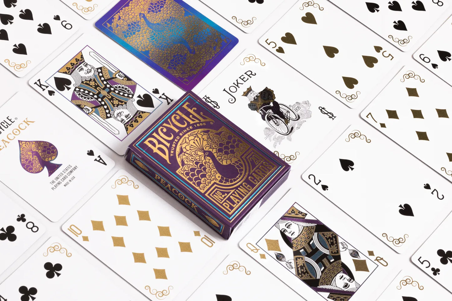 Mängukaardid Bicycle Purple Peacock-105 Poker Sets-Brain Games OÜ