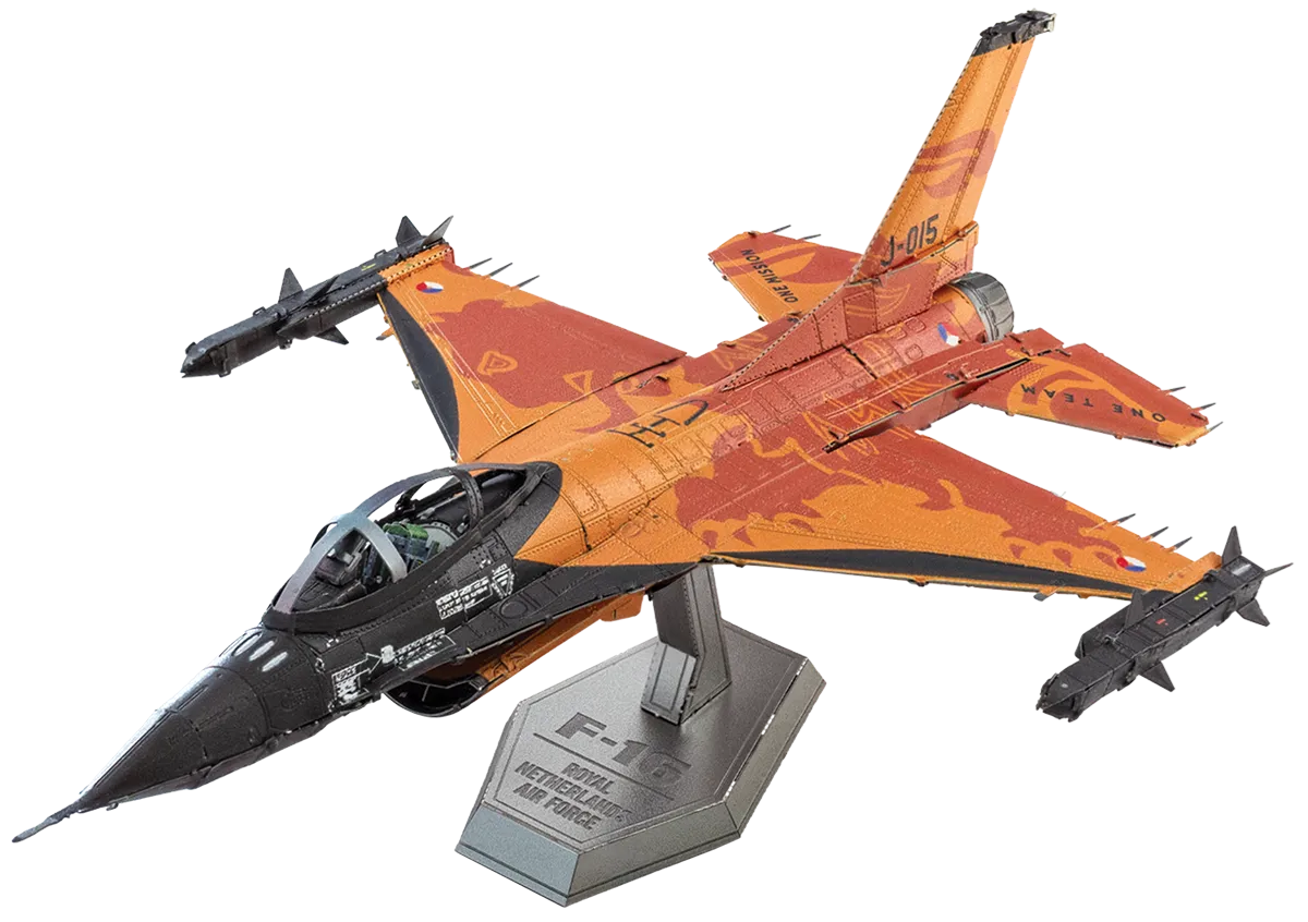 Metal Earth "F-16 Fighting Falcon Royal Netherlands Air Force"-w011 WHSX Creativity & Brain Teasers-Brain Games OÜ