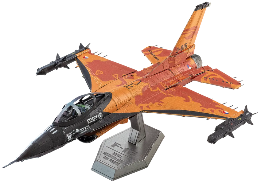 Metal Earth "F-16 Fighting Falcon Royal Netherlands Air Force"-w011 WHSX Creativity & Brain Teasers-Brain Games OÜ