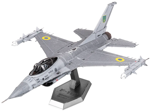 Metal Earth "F-16 Fighting Falcon Ukrainian Air Force"-w011 WHSX Creativity & Brain Teasers-Brain Games OÜ