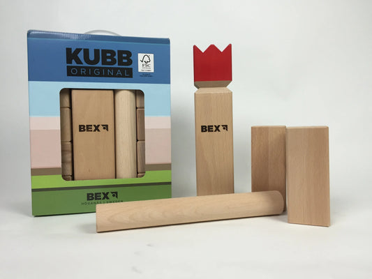 Õuemäng: Kubb Original, punase kuningaga-107 Outdoor Games-Brain Games OÜ