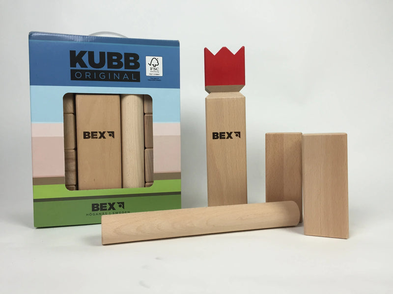 Õuemäng: Kubb Original, punase kuningaga-107 Outdoor Games-Brain Games OÜ