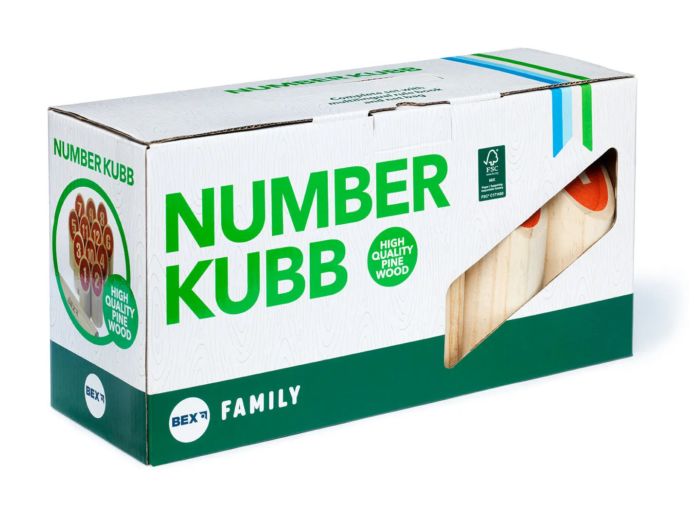 Õuemäng: Number Kubb Family-107 Outdoor Games-Brain Games OÜ