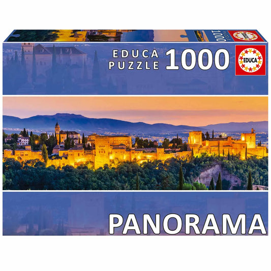 Panoraampusle "Alhambra, Granada" 1000 tk-w008 WHSX Jigsaw Puzzles-Brain Games OÜ