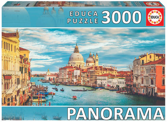 Panoraampusle "Grand Canal, Venice" 3000 tk-w008 WHSX Jigsaw Puzzles-Brain Games OÜ